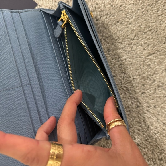 Prada light blue long wallet - Picture 12 of 14